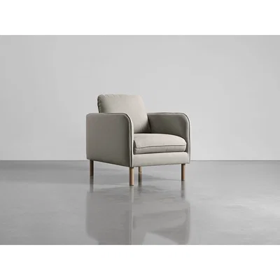 Cox and Cox Scandi Armchair Birch Linen Cotton Blend