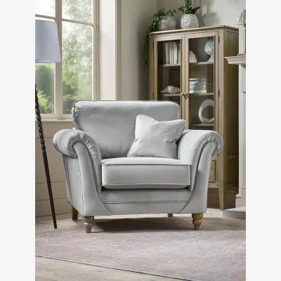 Cox and Cox Stockholm Armchair - Burnt Orange Velvet