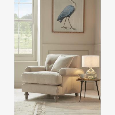 Cox and Cox Visby Armchair – Seashell Opulent Cotton Velvet