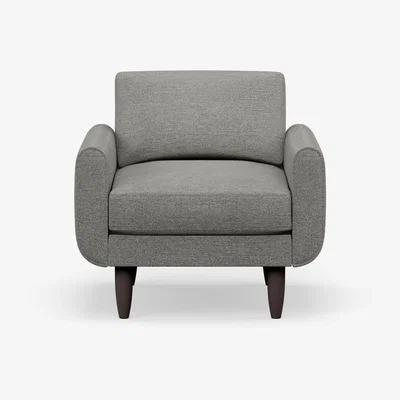 Cuckooland Hutch Rise Textured Weave Armchair with Round Arms - Rust