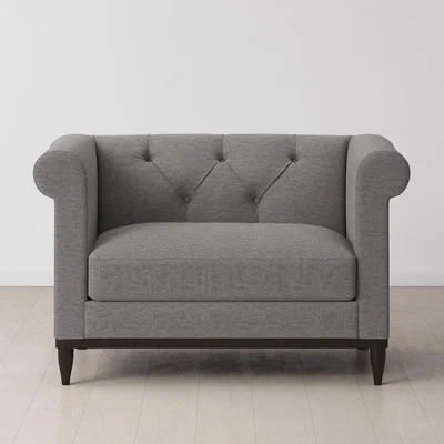 Cuckooland Swyft Sofa in a Box Model 09 Chesterfield Linen Love Seat - Pumice