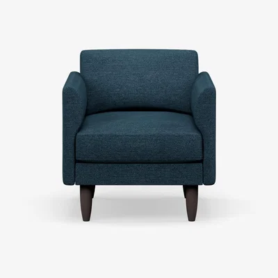Cuckooland Hutch Rise Textured Weave Armchair in a Box with Curve Arms - Aegean