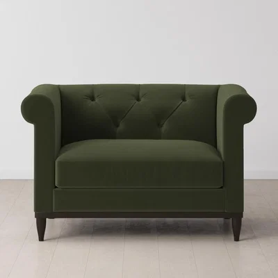 Cuckooland Swyft Sofa in a Box Model 09 Chesterfield Velvet Love Seat - Vine