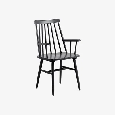 Cuckooland Pair of Kristie Wooden Spindle Back Armchairs in Black