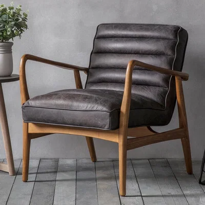 Cuckooland Safir Leather Armchair  - Vintage Brown