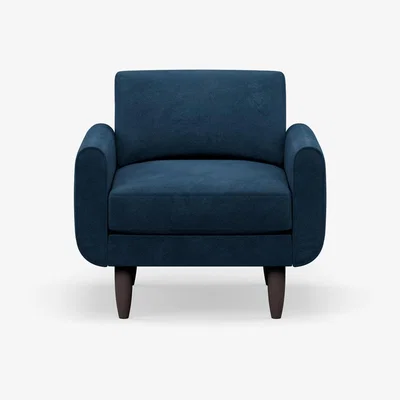 Cuckooland Hutch Rise Velvet Armchair with Round Arms - Slate