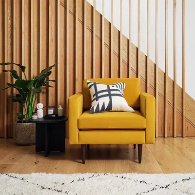 Cuckooland Swyft Armchair in a Box Model 01 Velvet Armchair - Mustard