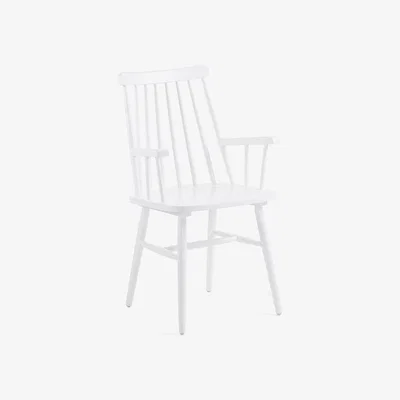 Cuckooland Pair of Kristie Wooden Spindle Back Armchairs in White