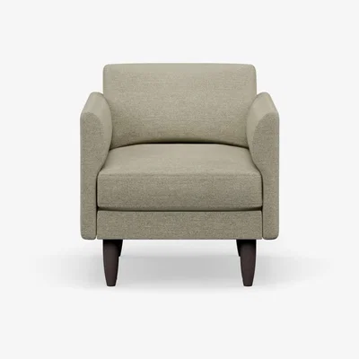 Cuckooland Hutch Rise Textured Weave Armchair in a Box with Curve Arms - Oatmeal
