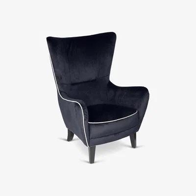 Cuckooland Culinary Concepts Romeo Velvet Piped Armchair -