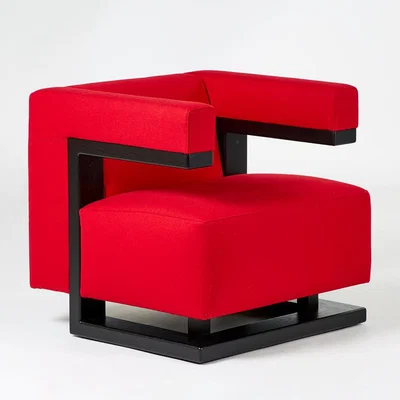 The Conran Shop F51 Armchair Black Ash & Red