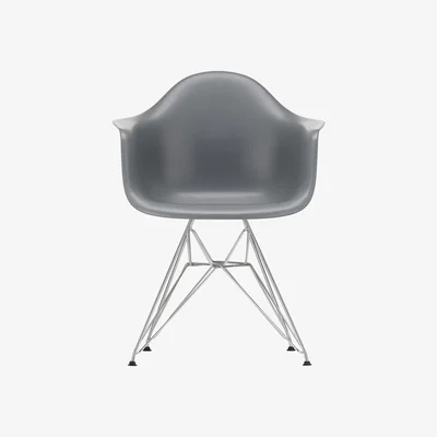 The Conran Shop DAR Plastic Armchair Granite Grey & Chrome