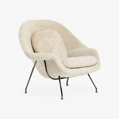 The Conran Shop Limited Edition Womb Relax Armchair in Moonlight & Black Chrome
