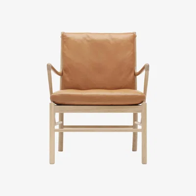 The Conran Shop OW149 Colonial Armchair Oak & Leather