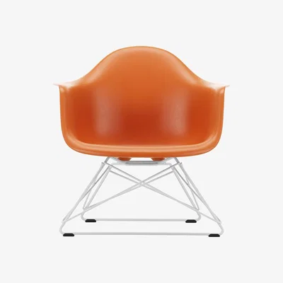 The Conran Shop LAR Plastic Armchair in Rusty Orange & White