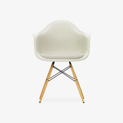 The Conran Shop DAW Plastic Armchair in Warm Grey/Ivory, Pebble & Golden Maple
