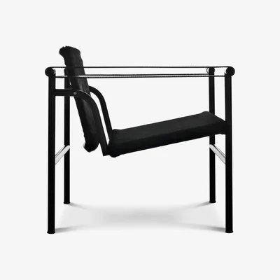 The Conran Shop LC1 Armchair Black Hairyskin & Black Steel