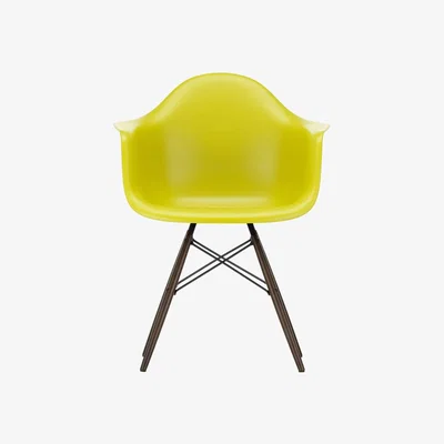 The Conran Shop DAW Plastic Armchair Mustard & Dark Maple