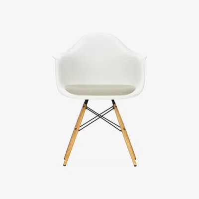 The Conran Shop DAW Plastic Armchair in Warm Grey/Ivory, Grey & Golden Maple