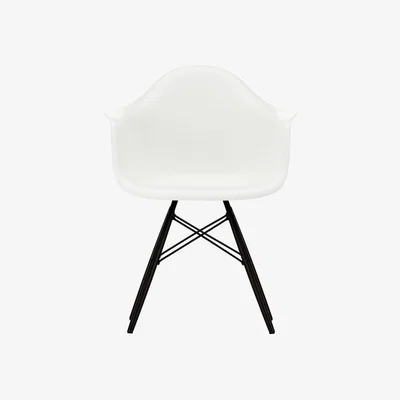 The Conran Shop DAW Plastic Armchair White & Black Maple