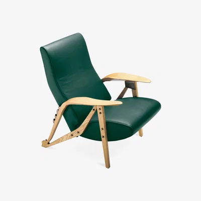 The Conran Shop Gilda Armchair Oak Dyed Ash & Green Leather