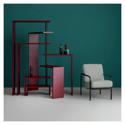 The Conran Shop Susanna Armchair Black Frame & Grey Houndstooth