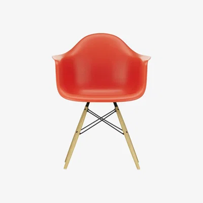 The Conran Shop DAW Plastic Armchair Poppy Red & Maple