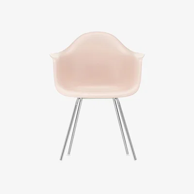The Conran Shop DAX Plastic Armchair Pale Rose & Chrome