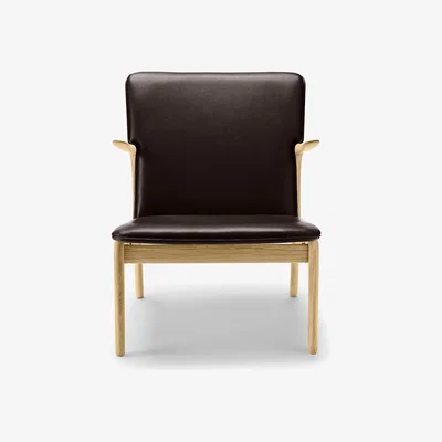 The Conran Shop OW124 Beak Chair Soaped Oak & Thor Leather