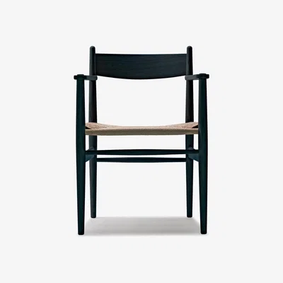 The Conran Shop CH37 Armchair Black Oak Frame & Natural Papercord Seat