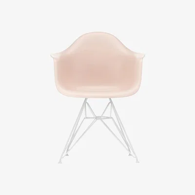 The Conran Shop DAR Plastic Armchair in Pale Rose & White