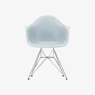The Conran Shop DAR Plastic Armchair Ice Grey & Chrome
