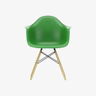 The Conran Shop DAW Plastic Armchair Green & Golden Maple