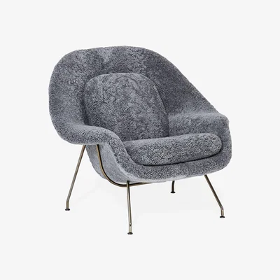 The Conran Shop Limited Edition Womb Relax Armchair in Scandinavian Grey & Black Chrome