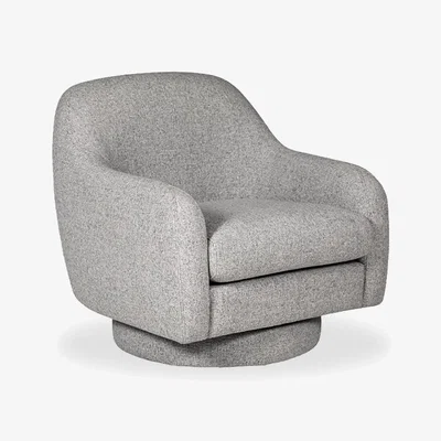 Cult Furniture Hayden Swivel Armchair, Grey Chenille