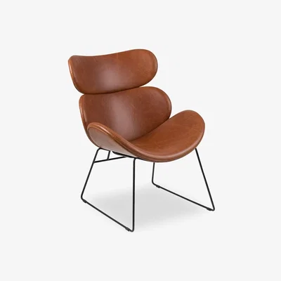 Cult Furniture £30  Off  Cazar Lounge Chair, Vintage Tan