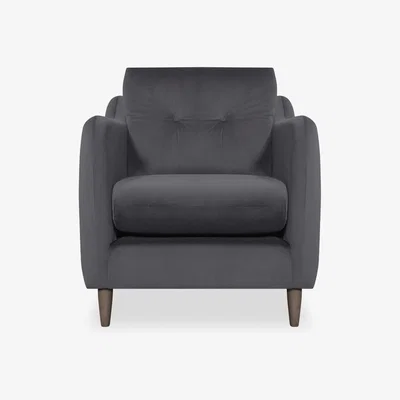 Cult Furniture Lena Armchair, Velvet Dark Grey Velvet
