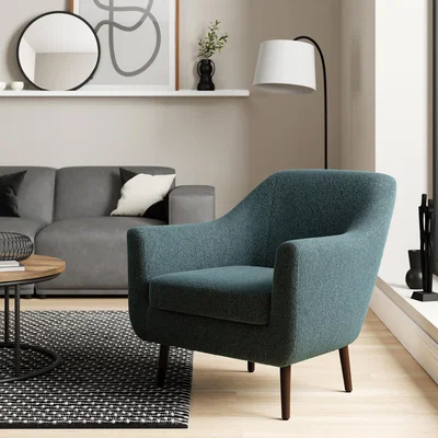 Dunelm Eddie Chunky Chenille Tub Chair, Pacific Pacific Blue
