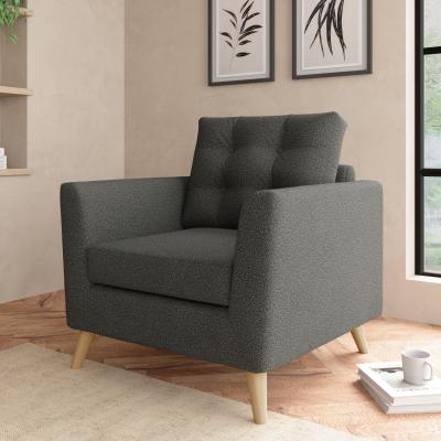 Dunelm Lewes Woolly Marl Snuggle Chair Cosy Marl Soft Granite