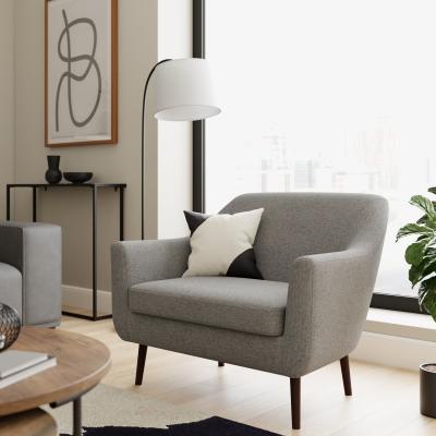 Dunelm Eddie Fabric Large Armchair Grey