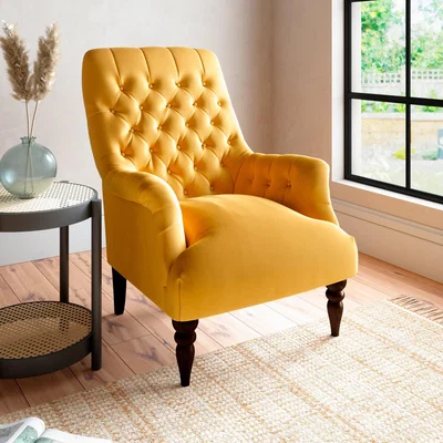 Dunelm Bibury Luxury Velvet Armchair Luxury Velvet Old Gold