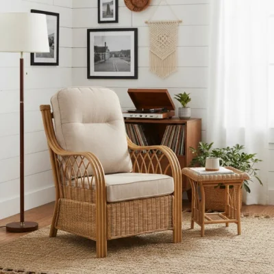 Dunelm Desser Viola Rattan Armchair