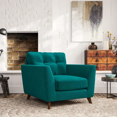Dunelm Peyton Armchair House Velvet Peacock