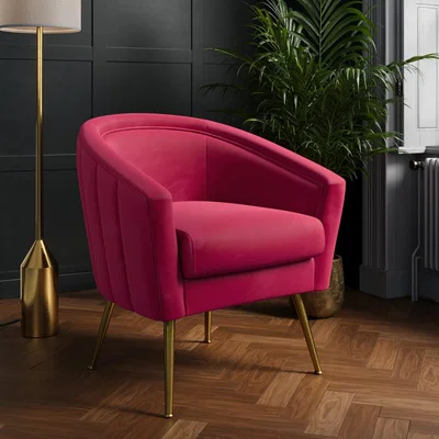 Dunelm Nova Velvet Chair Velvet Magenta