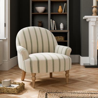Dunelm Petit Terracotta Folkstone Stripe Armchair