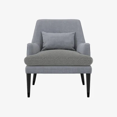 Dunelm Montana Linen Blend and Shearling Chair Grey