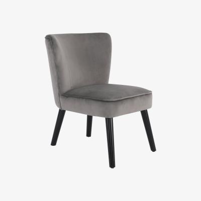 Dunelm Ella Grey Velvet Chair Grey