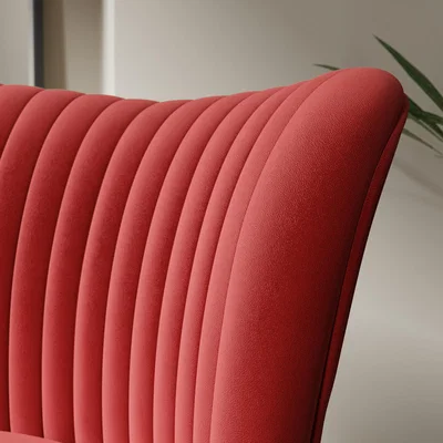 Dunelm Camille Velvet Cocktail Chair Camille Warm Coral