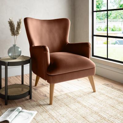 Dunelm Marlow Luxury Velvet Armchair Luxury Velvet Pinecone