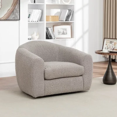 Dunelm Aria Boucle Swivel Chair